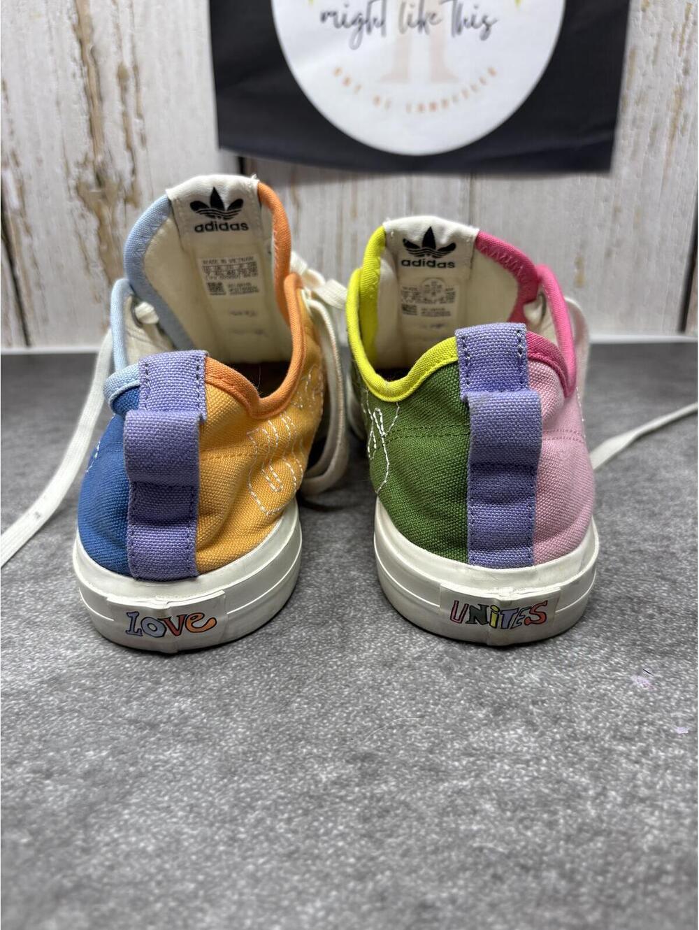 Adidas Originals Nizza Love Unites Pride Rainbow GW2419 Size 7 Womens 8.5 - Picture 7 of 7